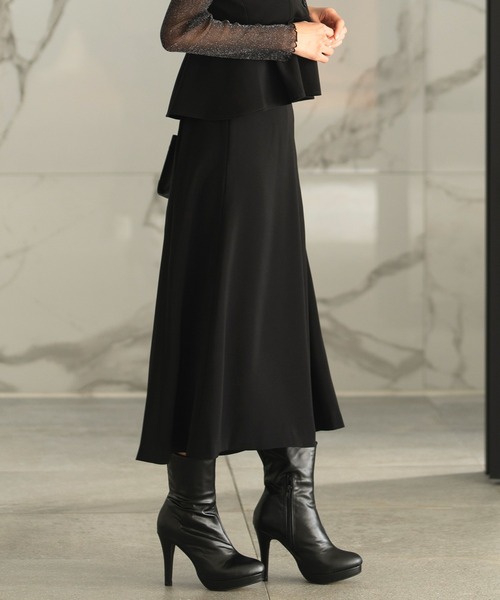 CELEN（セレン）の「【洗える/セットアップ対応/セレモニー】ドレープスカート 単品（スーツスカート・レディース・ネイビー/ブラウン/ブラック/グレー系その他・S/M/L/ST/MT/LT）」の18枚目の写真