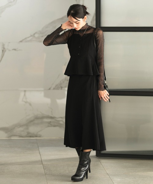 CELEN（セレン）の「【洗える/セットアップ対応/セレモニー】ドレープスカート 単品（スーツスカート・レディース・ネイビー/ブラウン/ブラック/グレー系その他・S/M/L/ST/MT/LT）」の10枚目の写真