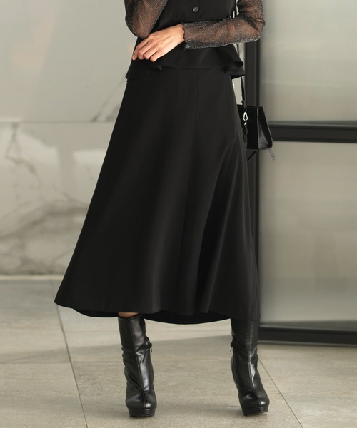 CELEN（セレン）の「【洗える/セットアップ対応/セレモニー】ドレープスカート 単品（スーツスカート・レディース・ネイビー/ブラウン/ブラック/グレー系その他・S/M/L/ST/MT/LT）」の17枚目の写真