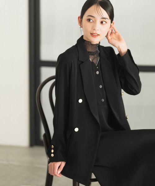 CELEN（セレン）の「【洗える/セットアップ対応/セレモニー】ドレープスカート 単品（スーツスカート・レディース・ネイビー/ブラウン/ブラック/グレー系その他・S/M/L/ST/MT/LT）」の7枚目の写真