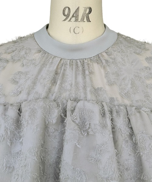 RUIRUE BOUTIQUE(ルイルエブティック)の「オケージョンドレス 結婚式 | シアー カットジャカード コンビ パンツドレス | 二次会 披露宴 パーティー 美脚 パーティードレス パンツスタイル オールインワン(パンツドレス・レディース・ネイビー/ブラック/ライトグレー・M/L/LL/S)」の20枚目の写真
