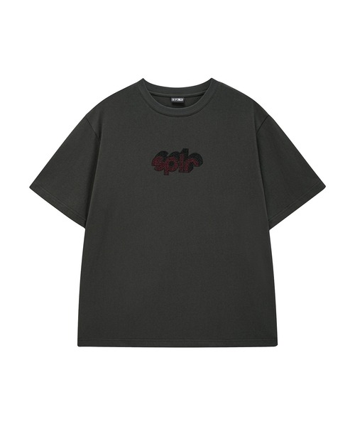 SPLR（エス・ピー・エル・アール）の「ティーシャツ｜Rhinestone Logo Tee｜SPLR（Tシャツ/カットソー・メンズ・グレー/ベージュ・XL/L/M/S）」の2枚目の写真
