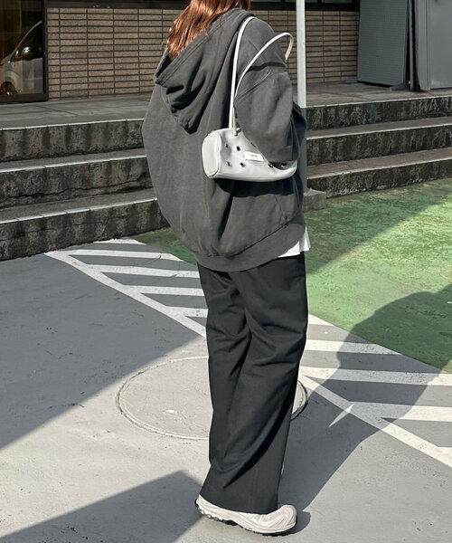 CIAOPANIC（チャオパニック）の「ピグメント刺繍ダブルZIPパーカー（パーカー・レディース・グレー/チャコールグレー/イエロー/ミント/パープル・FREE）」の21枚目の写真