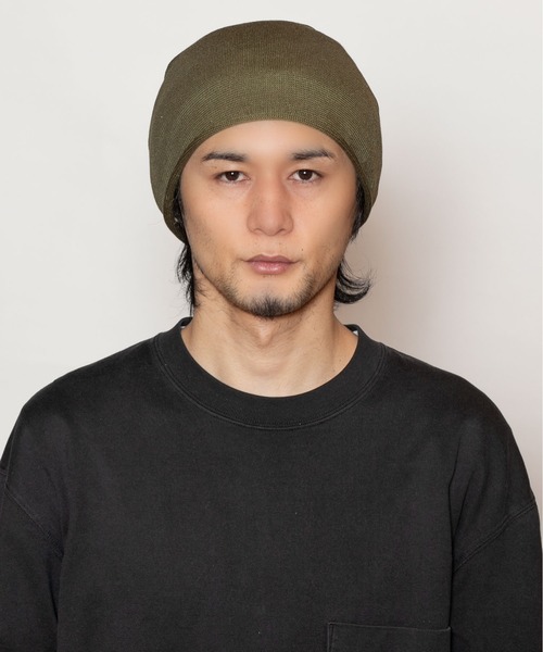 CA4LA（カシラ）の「SILK MISSILE LONG10（ニットキャップ/ビーニー・メンズ・ブラック/カーキ/ベージュ・ONESIZE）」の10枚目の写真