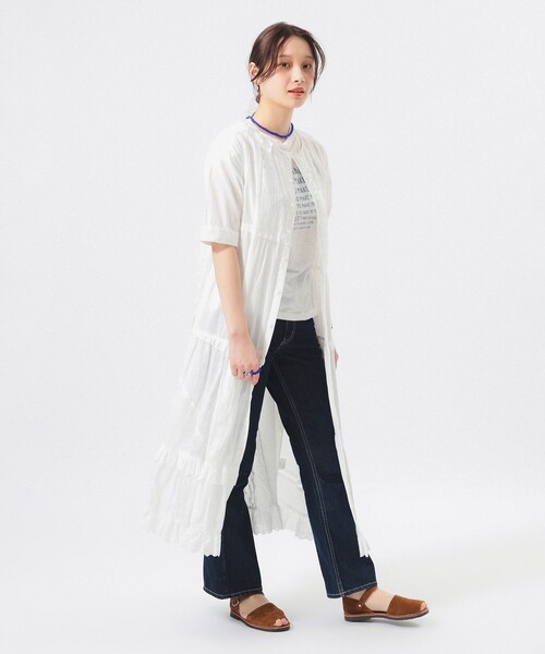 TORI-TO(トリト)の「【別注】TORI-TO / ティアード ワンピース(ワンピース・レディース・ブラック/ホワイト・ONE SIZE)」の3枚目の写真