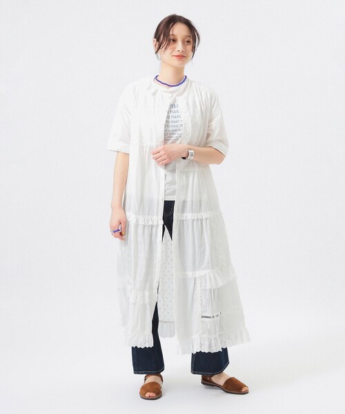 TORI-TO(トリト)の「【別注】TORI-TO / ティアード ワンピース(ワンピース・レディース・ブラック/ホワイト・ONE SIZE)」の6枚目の写真