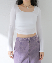 Calvin Klein Jeans / カルバン クライン ジーンズ A- TEXTURED GATHERS BABY LS TEE