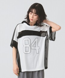 Ray BEAMS | メッシュ ナンバーロゴ ビッグ Tシャツ(Tシャツ/カットソー)