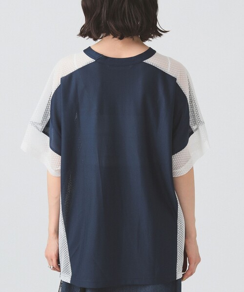 Ray BEAMS（レイビームス）の「メッシュ ナンバーロゴ ビッグ Tシャツ（Tシャツ/カットソー・レディース・ネイビー/ホワイト・ONE SIZE）」の13枚目の写真