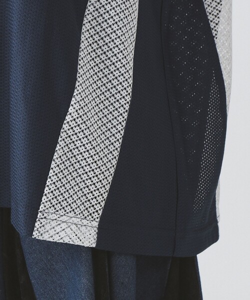 Ray BEAMS（レイビームス）の「メッシュ ナンバーロゴ ビッグ Tシャツ（Tシャツ/カットソー・レディース・ネイビー/ホワイト・ONE SIZE）」の16枚目の写真