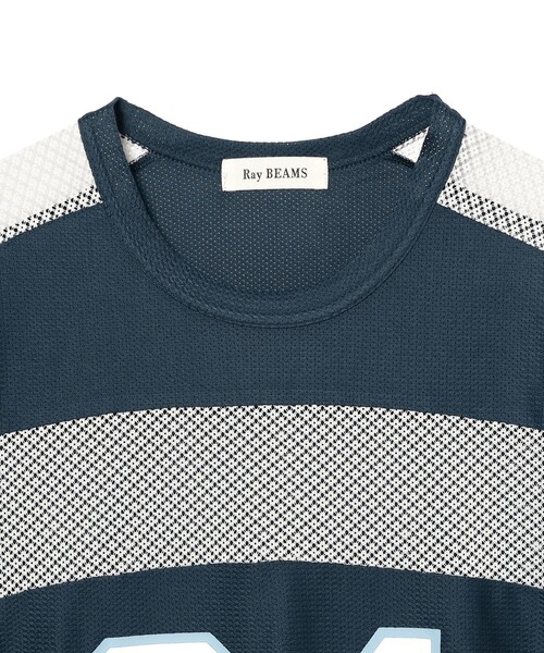 Ray BEAMS（レイビームス）の「メッシュ ナンバーロゴ ビッグ Tシャツ（Tシャツ/カットソー・レディース・ネイビー/ホワイト・ONE SIZE）」の21枚目の写真