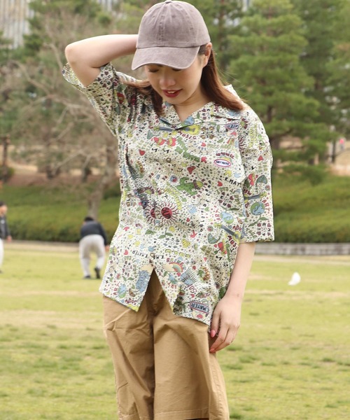 KRIFF MAYER（クリフメイヤー）の「【UNISEX/撥水防汚･UVカット】かるさらエアーエンジョイシャツ（シャツ/ブラウス・メンズ・ナチュラル/サックスブルー/グレー/イエロー・MEDIUM/X-LARGE/LARGE）」の3枚目の写真