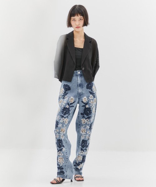 CLANE/クラネ】FLOWER EMBROIDERY PANTS/フラワーエンブロイ