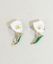 Zoule（ゾーラ）の「Zoule ゾーラ：FLOWER LETTER SERIES　flower letter３　花言葉　カラー　ミモザ　桜　イヤリング（イヤリング）」