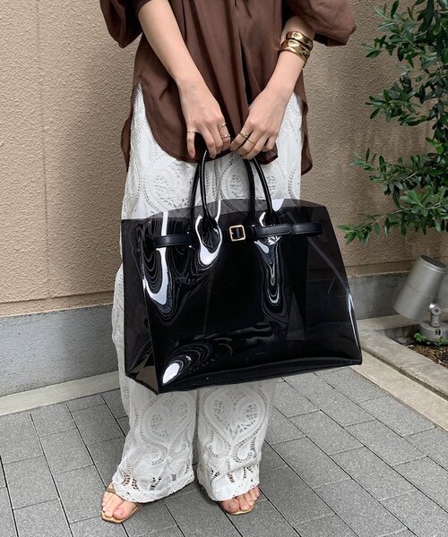 DouDou（ドゥドゥ）の「ベルト付トートバッグ（ショルダーバッグ・レディース・ブラック・FREE）」の2枚目の写真