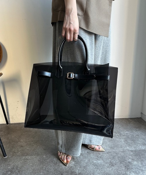 DouDou（ドゥドゥ）の「ベルト付トートバッグ（ショルダーバッグ・レディース・ブラック・FREE）」の7枚目の写真