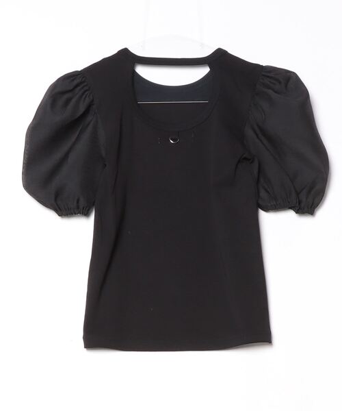 Tシャツ・カットソー LUV IS TRUE SM RIBBON PUFF PATTERN TEE 5BMR0161 セール】D-RING PUFF SLV RIB TOP(Tシャツ/カットソー