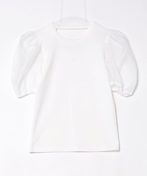 G.V.G.V.（ジーヴィージーヴィー）の「D-RING PUFF SLV RIB TOP（Tシャツ/カットソー・レディース・ホワイト/ブラック・ONE SIZE）」の16枚目の写真