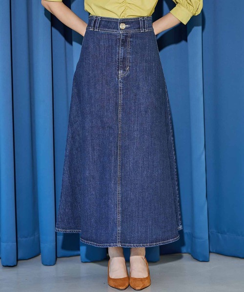 SOMETHING（サムシング）の「SOMETHING　スプレッドデニムスカート（デニムスカート・レディース・ブルー/ライトインディゴブルー・SMALL/MEDIUM/LARGE）」の8枚目の写真