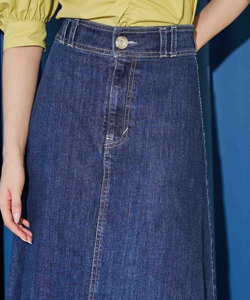 SOMETHING（サムシング）の「SOMETHING　スプレッドデニムスカート（デニムスカート・レディース・ブルー/ライトインディゴブルー・SMALL/MEDIUM/LARGE）」の9枚目の写真