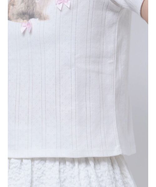 merry jenny（メリージェニー）の「ラビットribbon Tシャツ（Tシャツ/カットソー・レディース・オフホワイト/ブルー/ライトグレー・FREE）」の9枚目の写真
