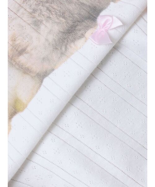 merry jenny（メリージェニー）の「ラビットribbon Tシャツ（Tシャツ/カットソー・レディース・オフホワイト/ブルー/ライトグレー・FREE）」の10枚目の写真