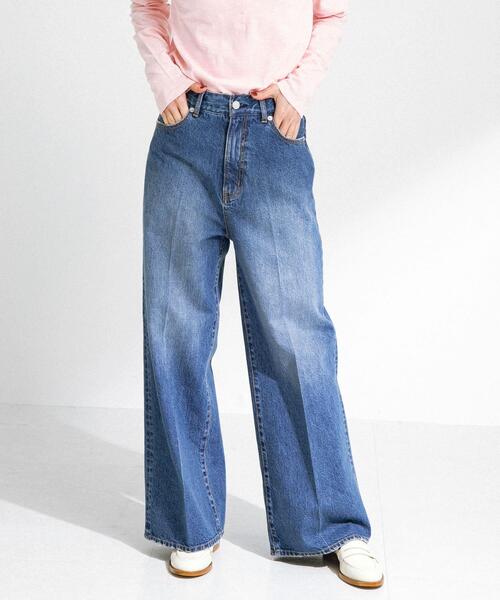 URBAN RESEARCH Sonny Label(アーバンリサーチサニーレーベル)の「『34サイズ/低身長向けも展開』センタープレスストレートデニム(デニムパンツ・レディース・ブラック/インディゴブルー・38/34/36)」の11枚目の写真