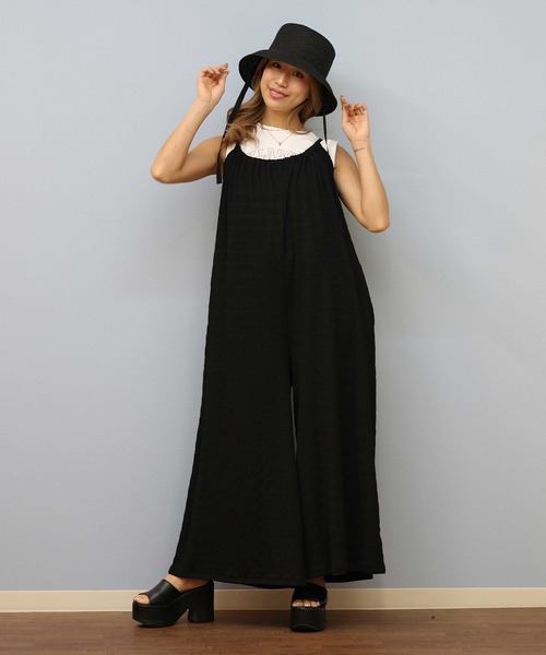 BILLABONG(ビラボン)の「BILLABONG/ビラボン シャーリングオールインワン BF01C-703(つなぎ/オールインワン・レディース・ブラック/ライトブラウン・M/L)」の3枚目の写真