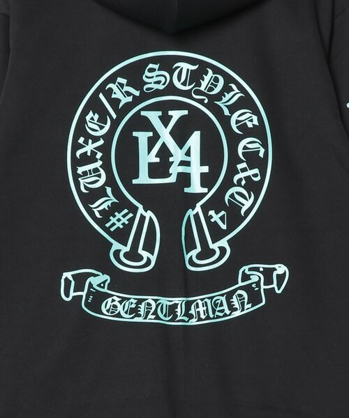 LUXE/R(ラグジュ)の「『LUXE/R/ラグジュ』サークルロゴ長袖ジップパーカー(パーカー・メンズ・ブラック・M/L/XL)」の2枚目の写真