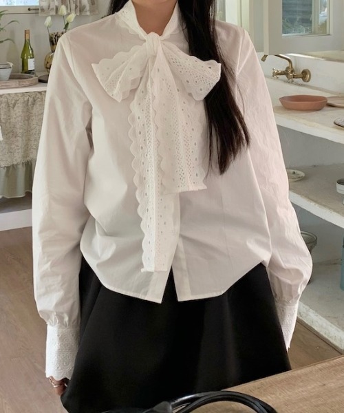 SHEPP(シープ)の「リボンフリルブラウス(シャツ/ブラウス・レディース・ホワイト・M/L)」の15枚目の写真