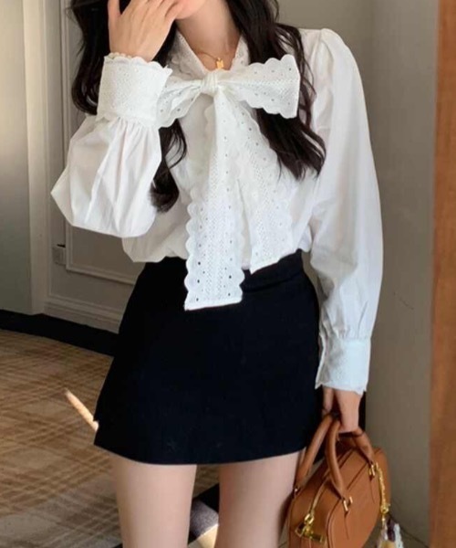 SHEPP(シープ)の「リボンフリルブラウス(シャツ/ブラウス・レディース・ホワイト・M/L)」の20枚目の写真