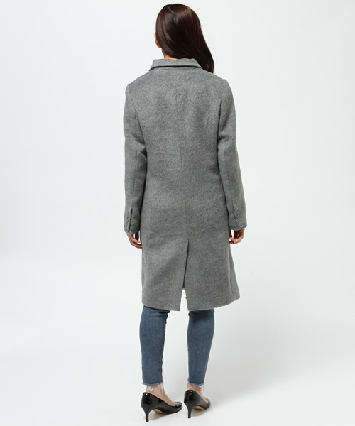 BLONDY ReLISH（ブロンディリリッシュ）の「ダブルチェスターコート（チェスターコート・レディース・ベージュ/ライトブルー/グレー・FREE）」の6枚目の写真