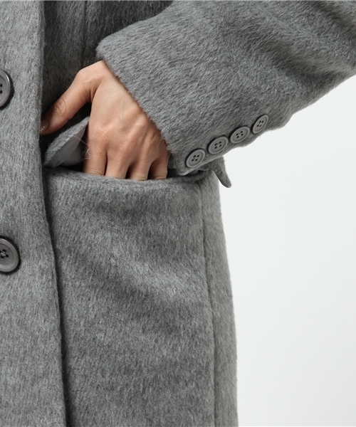 BLONDY ReLISH（ブロンディリリッシュ）の「ダブルチェスターコート（チェスターコート・レディース・ベージュ/ライトブルー/グレー・FREE）」の9枚目の写真