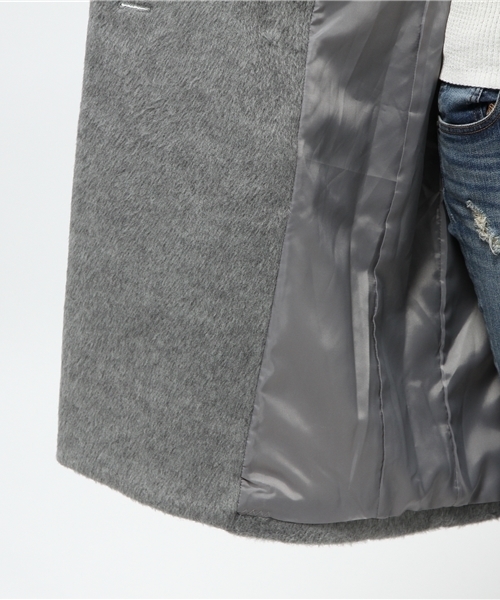 BLONDY ReLISH（ブロンディリリッシュ）の「ダブルチェスターコート（チェスターコート・レディース・ベージュ/ライトブルー/グレー・FREE）」の10枚目の写真