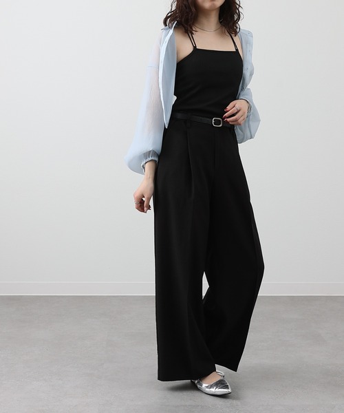 COLONY 2139(コロニートゥーワンスリーナイン)の「カップ付きバッククロステレコキャミソール(キャミソール・レディース・ブラック/オフホワイト/モカ/ライトグレー・SMALL/MEDIUM/LARGE)」の15枚目の写真