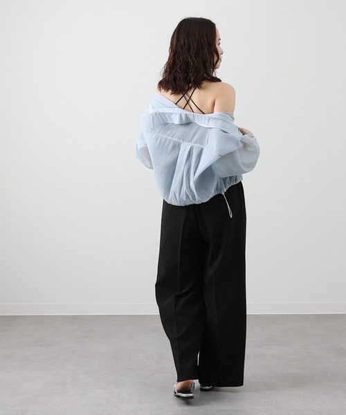 COLONY 2139(コロニートゥーワンスリーナイン)の「カップ付きバッククロステレコキャミソール(キャミソール・レディース・ブラック/オフホワイト/モカ/ライトグレー・SMALL/MEDIUM/LARGE)」の16枚目の写真