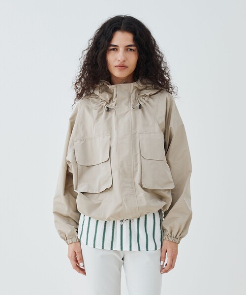 30％オフ　GALERIE VIE 完売品　メモリータフタ フーデットブルゾン メモリータフタ フーデットブルゾン（ブルゾン）｜GALERIE VIE