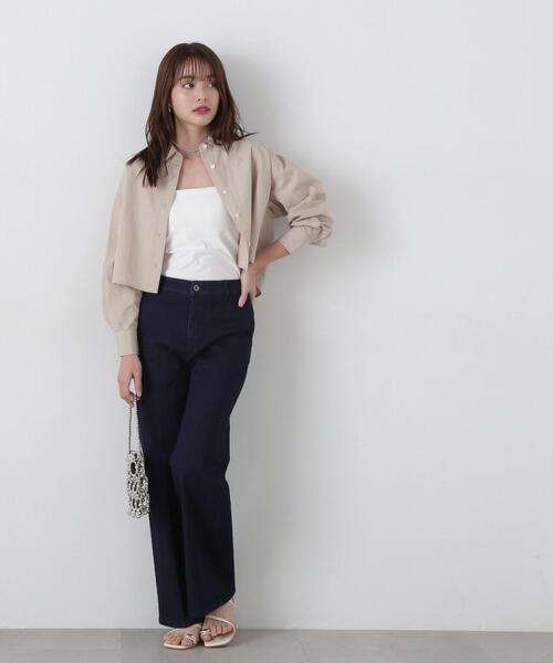 PROPORTION BODY DRESSING（プロポーションボディドレッシング）の「ダンガリーショートシャツ / 1215110406（シャツ/ブラウス・レディース・ベージュ/ブルー・FREE）」の6枚目の写真
