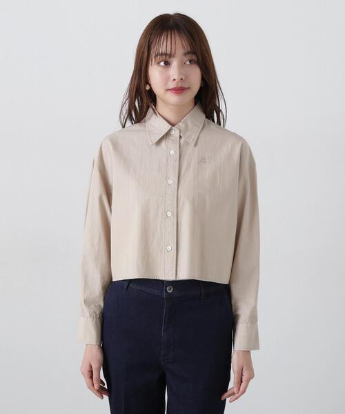 PROPORTION BODY DRESSING（プロポーションボディドレッシング）の「ダンガリーショートシャツ / 1215110406（シャツ/ブラウス・レディース・ベージュ/ブルー・FREE）」の8枚目の写真