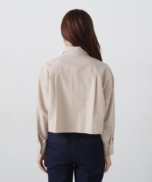 PROPORTION BODY DRESSING（プロポーションボディドレッシング）の「ダンガリーショートシャツ / 1215110406（シャツ/ブラウス・レディース・ベージュ/ブルー・FREE）」の10枚目の写真