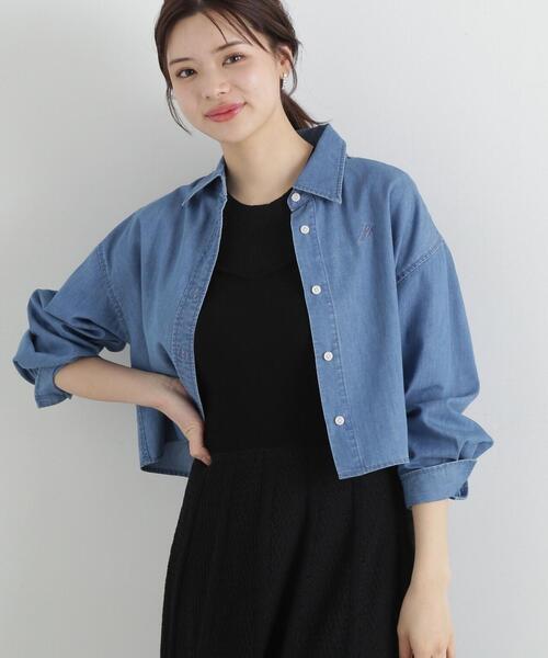 PROPORTION BODY DRESSING（プロポーションボディドレッシング）の「ダンガリーショートシャツ / 1215110406（シャツ/ブラウス・レディース・ベージュ/ブルー・FREE）」の20枚目の写真