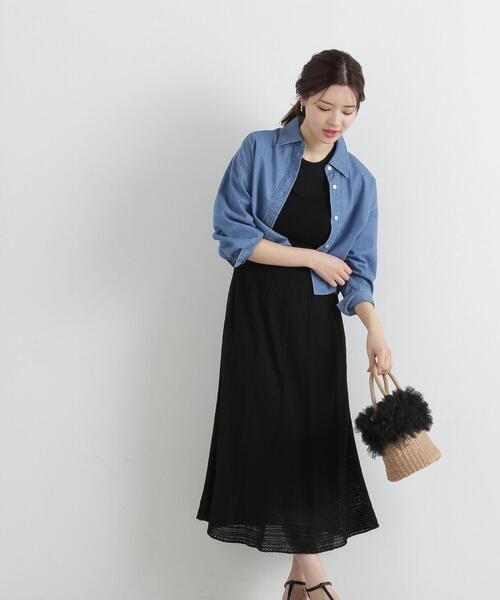 PROPORTION BODY DRESSING（プロポーションボディドレッシング）の「ダンガリーショートシャツ / 1215110406（シャツ/ブラウス・レディース・ベージュ/ブルー・FREE）」の21枚目の写真