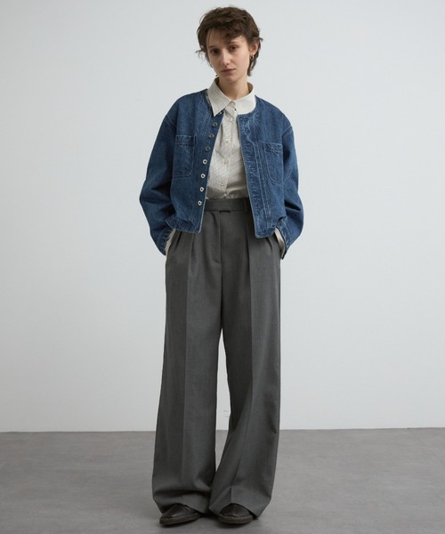 CREDONA（クレドナ）の「BEETLE DENIM JACKET/ビートルデニムジャケット（デニムジャケット・レディース・ブルー/アイボリー・FREE）」の19枚目の写真