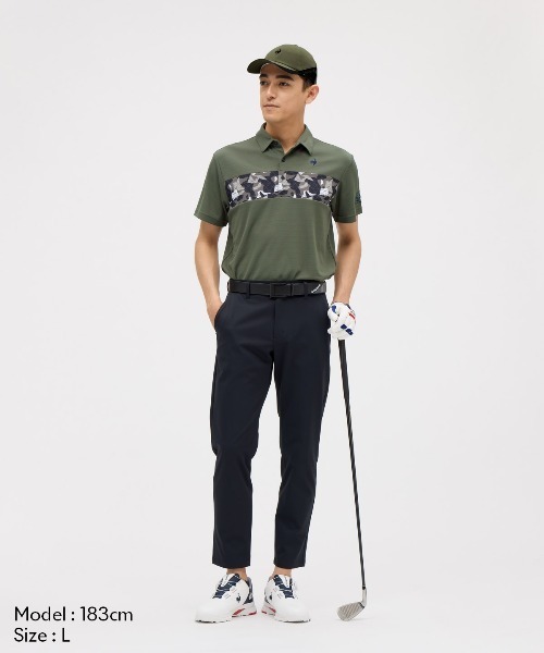 セール】【le coq sportif GOLF】吸水速乾/防汚加工済みのストレッチ9