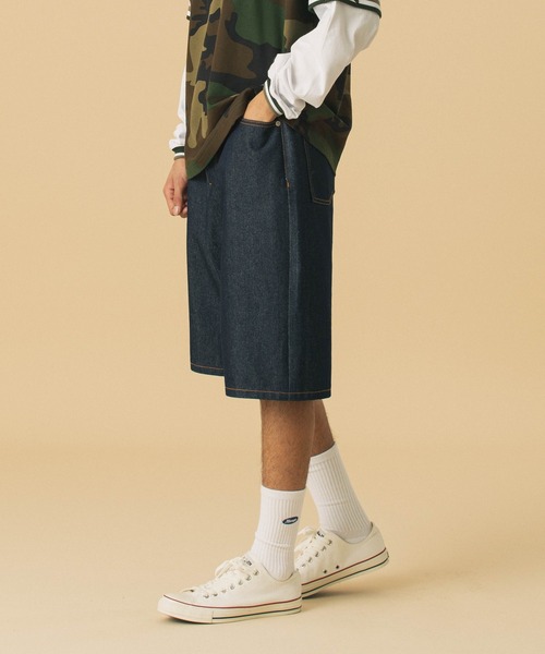 XLARGE(エクストララージ)の「OG DENIM SHORT PANTS(デニムパンツ・メンズ・ブラック/インディゴブルー・30inch/32inch/34inch/36inch)」の7枚目の写真