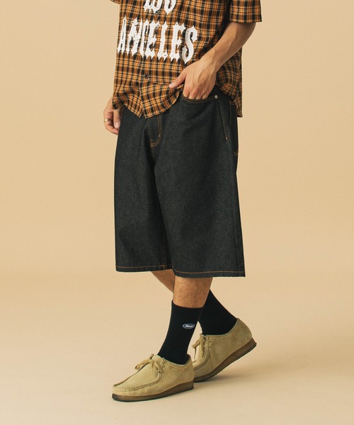 XLARGE(エクストララージ)の「OG DENIM SHORT PANTS(デニムパンツ・メンズ・ブラック/インディゴブルー・30inch/32inch/34inch/36inch)」の13枚目の写真