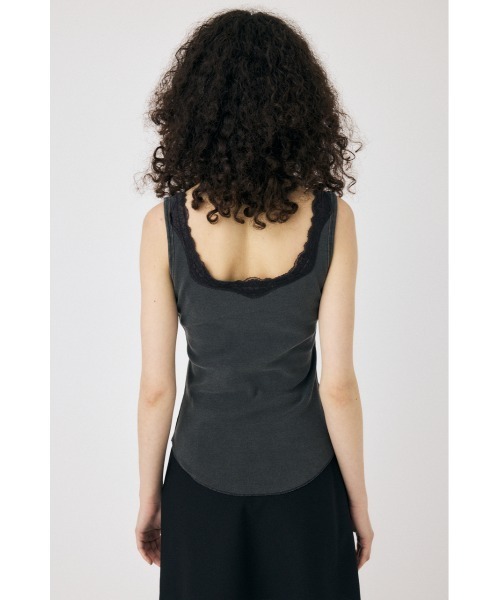 MOUSSY(マウジー)の「LACE TRIM タンクトップ(タンクトップ・レディース・グレー/アイボリー/ブラウン・FREE)」の11枚目の写真