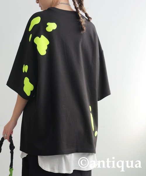 antiqua(アンティカ)の「サガラ刺繍Tシャツ(Tシャツ/カットソー・レディース・ブラック/杢グレー/ブラック系その他/ホワイト系その他・ONE SIZE)」の7枚目の写真