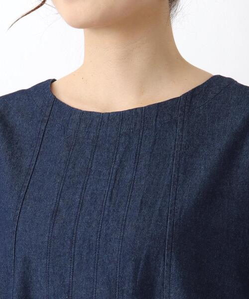 one'sterrace(ワンズテラス)の「インディゴ ミモザ刺繍 フレアワンピース(ワンピース・レディース・ブルー系その他7/ネイビー系5・02)」の6枚目の写真