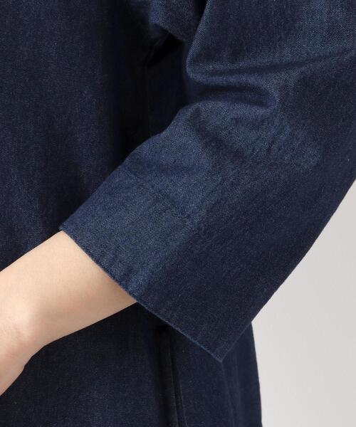 one'sterrace(ワンズテラス)の「インディゴ ミモザ刺繍 フレアワンピース(ワンピース・レディース・ブルー系その他7/ネイビー系5・02)」の8枚目の写真